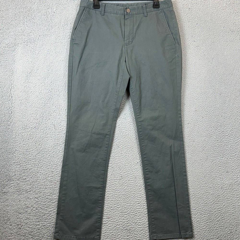 Bonobos Pants Mens 32X32 Tailored Fit Green Stretch Chino Stretch Flat Front EUC